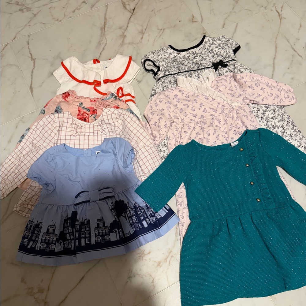 Janie and Jack Assorted Dresses - Blue, Pink, Teal
